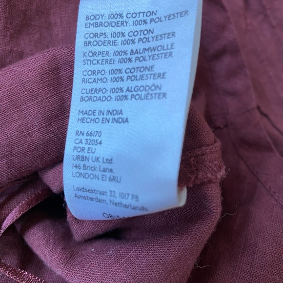 Free People NEW Embroidered Laurie short sleeve Blouse - Picture 16 of 16